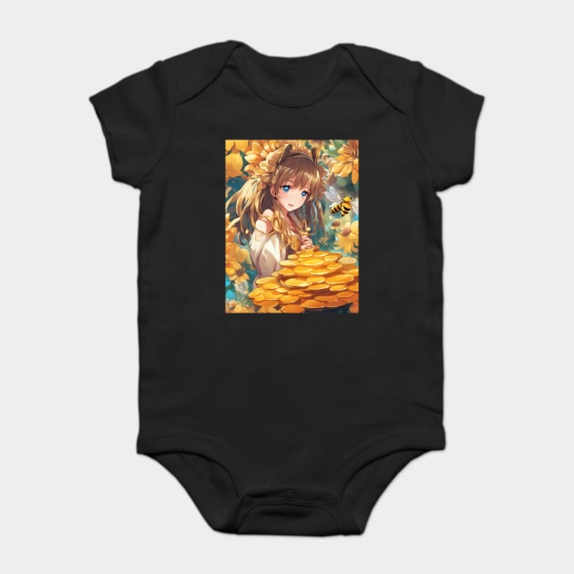 creating of anime bees Baby Bodysuit by animegirlnft